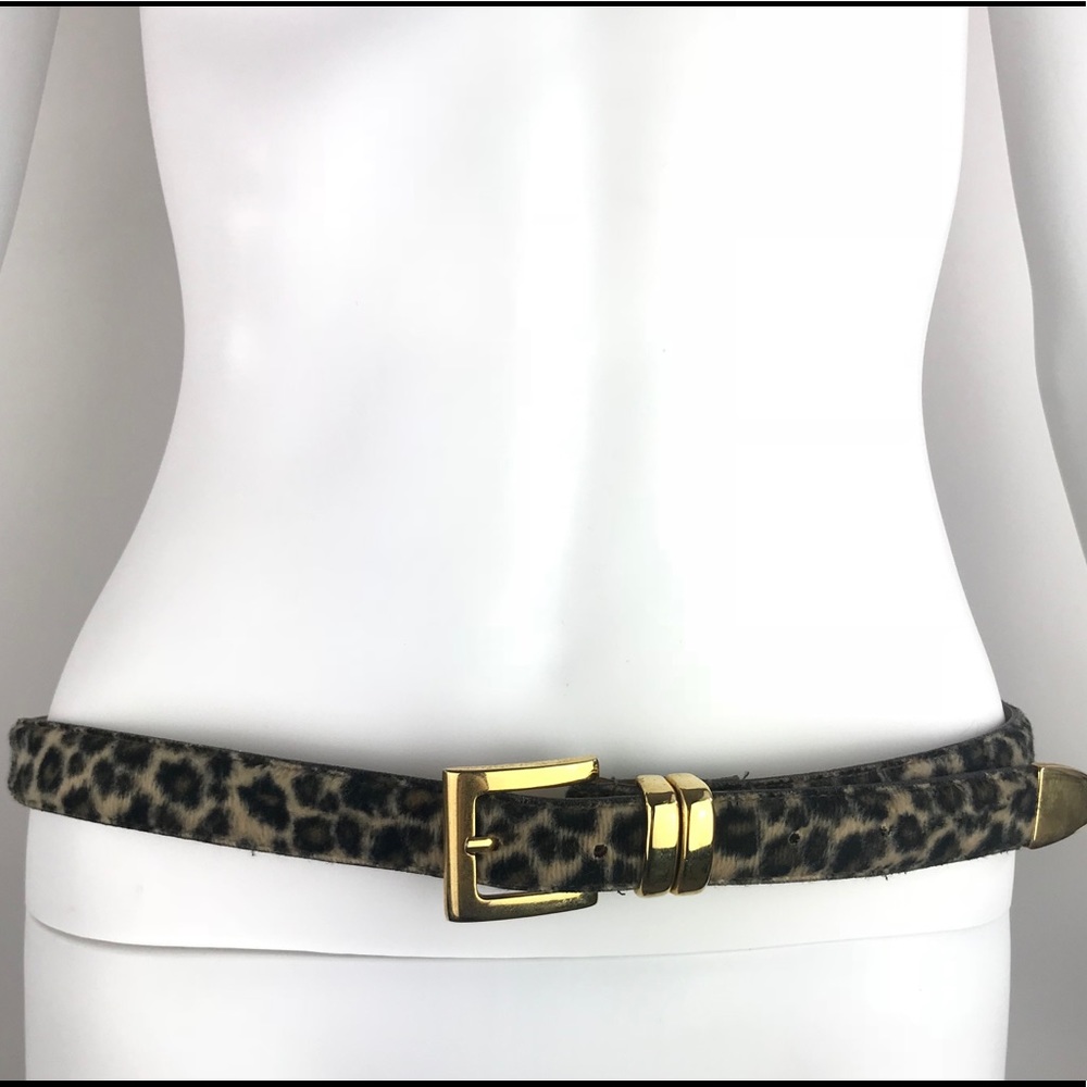 90's Leopard Belt Faux Fur 34 90s Style Grunge